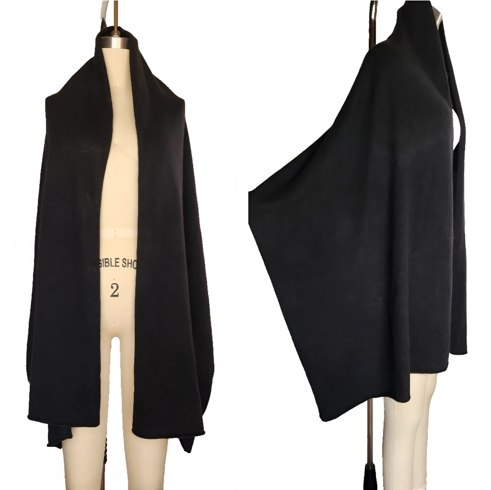 Citizen Cashmere Paris Black Scarf Shawl Wrap Very Soft & Big Huge Luxury Cozy